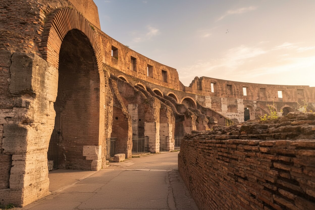 Coliseu de Roma visto da via dei Fori Imperiali